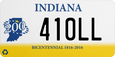 IN license plate 410LL