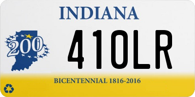 IN license plate 410LR