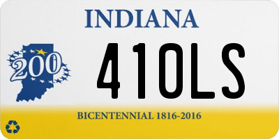 IN license plate 410LS