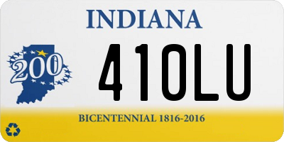 IN license plate 410LU