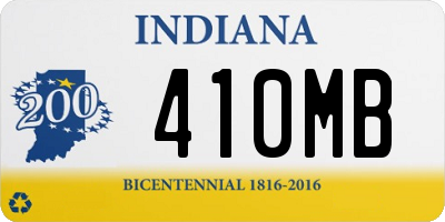 IN license plate 410MB