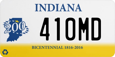 IN license plate 410MD