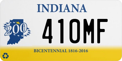 IN license plate 410MF