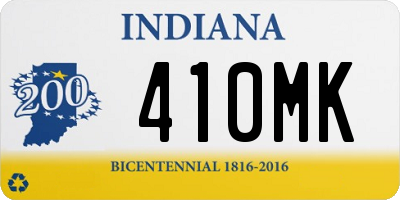 IN license plate 410MK