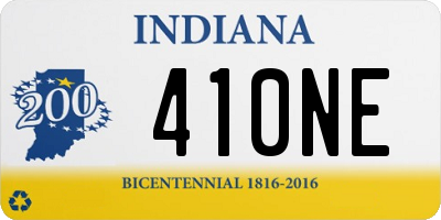 IN license plate 410NE