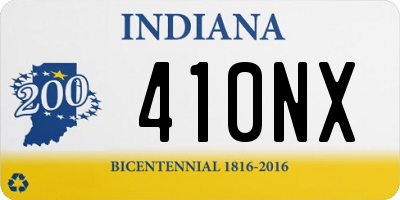 IN license plate 410NX