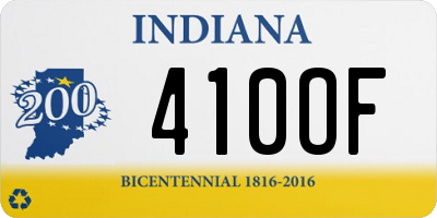 IN license plate 410OF