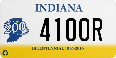 IN license plate 410OR