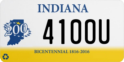 IN license plate 410OU