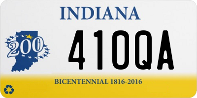 IN license plate 410QA