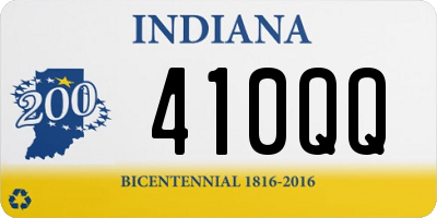 IN license plate 410QQ