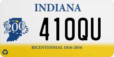 IN license plate 410QU