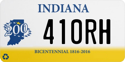 IN license plate 410RH