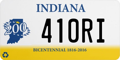 IN license plate 410RI