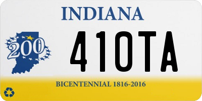 IN license plate 410TA