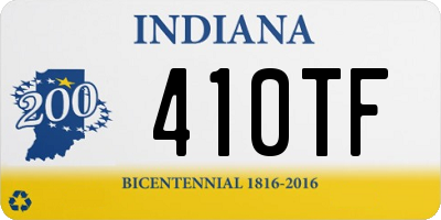 IN license plate 410TF