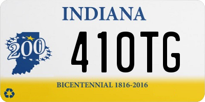 IN license plate 410TG