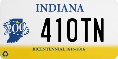 IN license plate 410TN