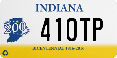 IN license plate 410TP