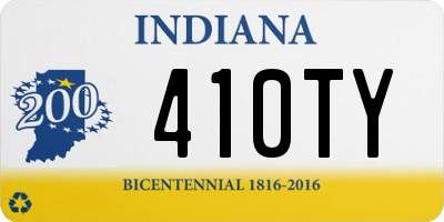 IN license plate 410TY