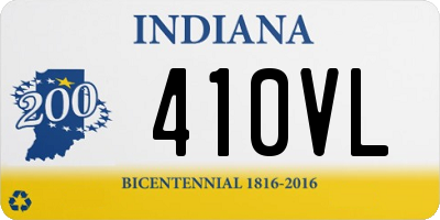 IN license plate 410VL