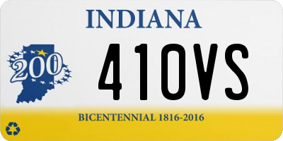 IN license plate 410VS