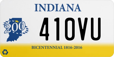 IN license plate 410VU