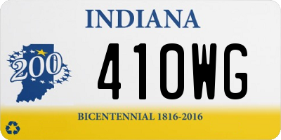 IN license plate 410WG