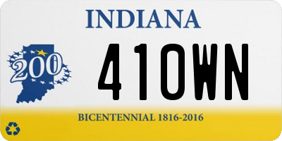 IN license plate 410WN