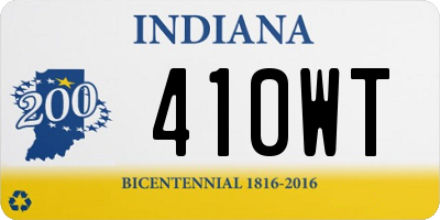 IN license plate 410WT