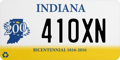 IN license plate 410XN