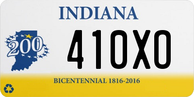 IN license plate 410XO