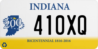 IN license plate 410XQ