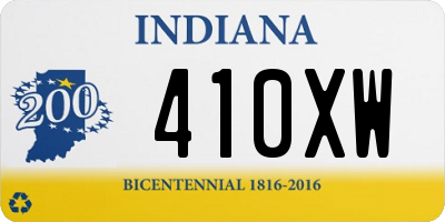 IN license plate 410XW