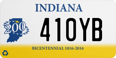 IN license plate 410YB