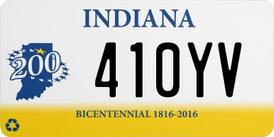 IN license plate 410YV