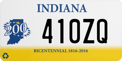 IN license plate 410ZQ