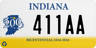 IN license plate 411AA