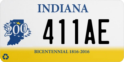 IN license plate 411AE