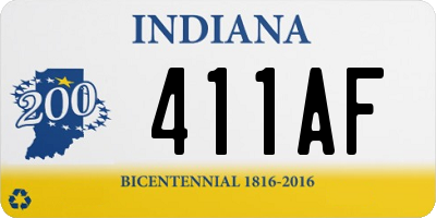 IN license plate 411AF