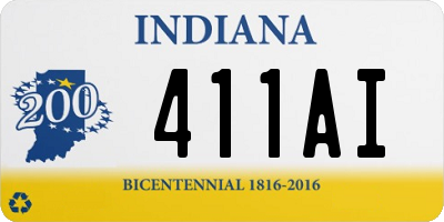 IN license plate 411AI