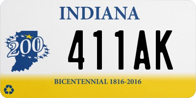 IN license plate 411AK