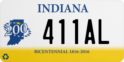 IN license plate 411AL
