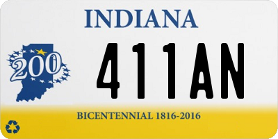 IN license plate 411AN