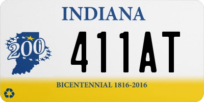 IN license plate 411AT