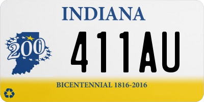 IN license plate 411AU