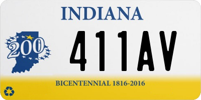 IN license plate 411AV