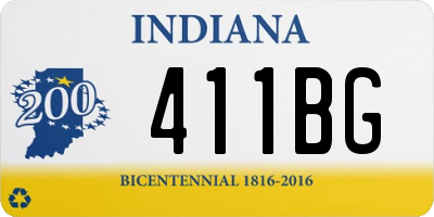 IN license plate 411BG