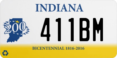 IN license plate 411BM