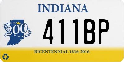 IN license plate 411BP